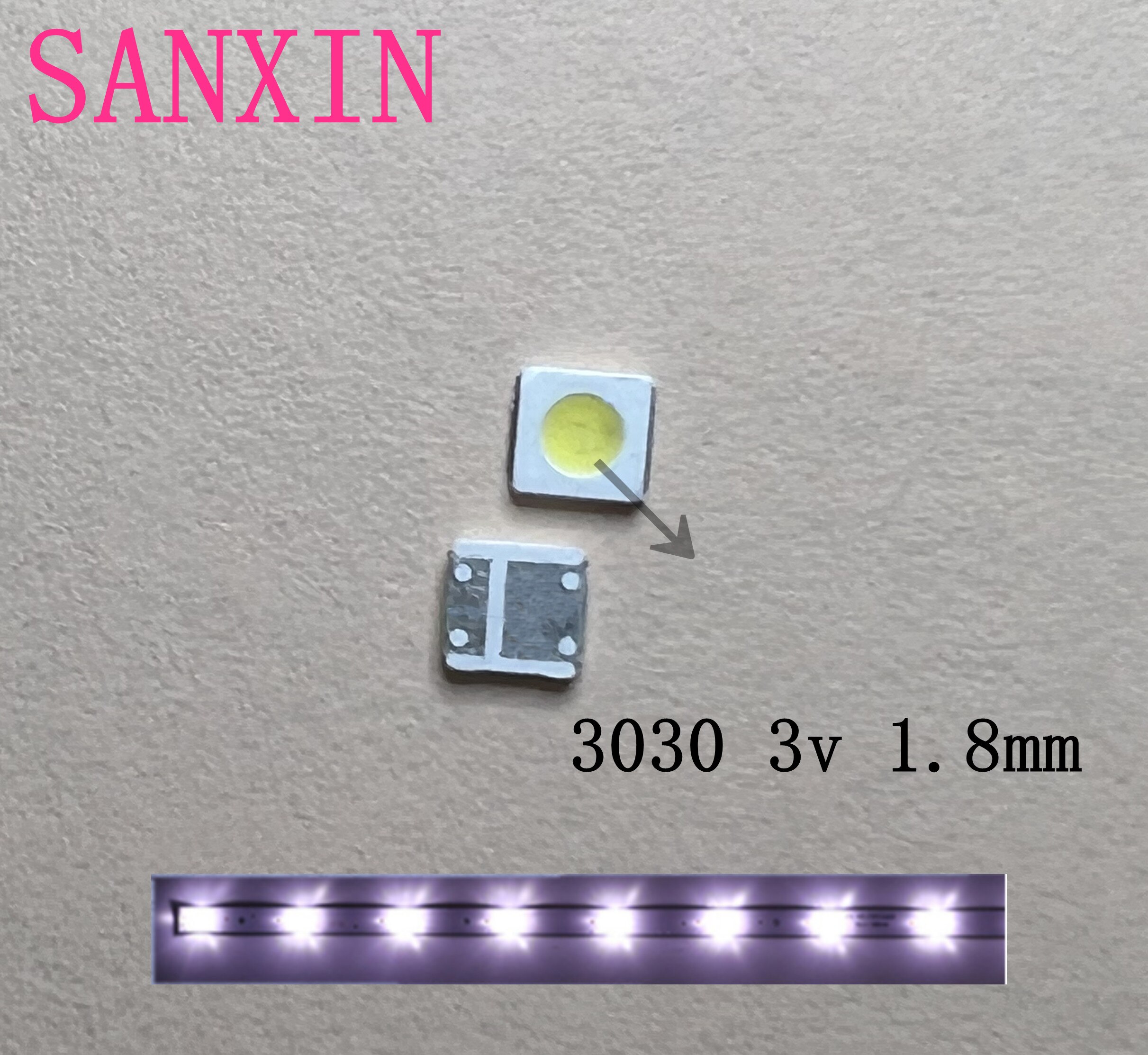LED Ʈ Ÿ 3030 1.5W, 3v, 2.1mm LED,  ..